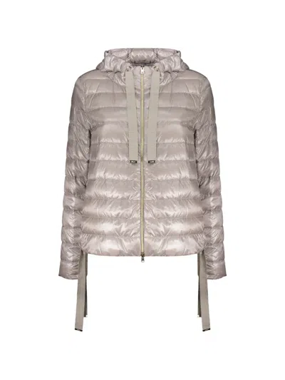 Herno Hooded Puffer Jacket In Neutral