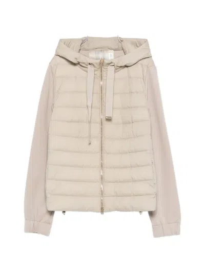 Herno Long-sleeved Cotton-padded Jacket In Neutral