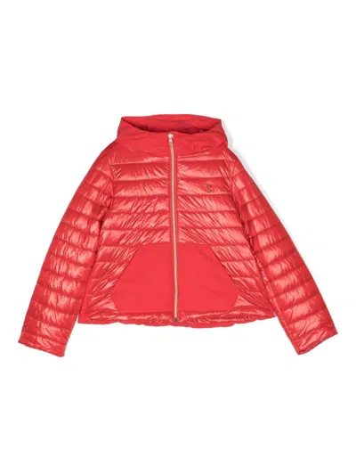 Herno Kids' Hooded Puffer Jacket In Red