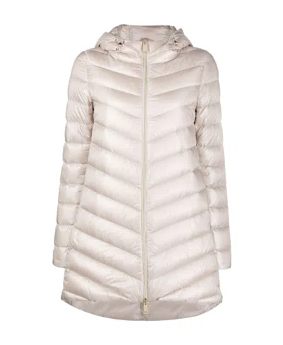 Herno Hooded Puffer Jacket In White