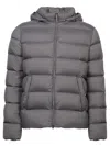 Herno Hooded Padded Jacket In Grey