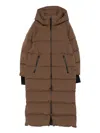 Herno Hooded Quilted Coat In Animal Print