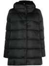 Herno Laminar Hooded Padded Coat In Black