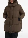 Herno Double-layered Short Puffer Jacket In Brown