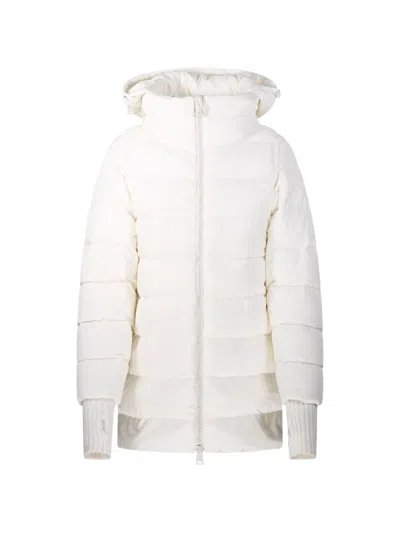 Herno Hooded Quilted Coat In White