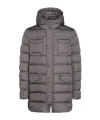 Herno Long-sleeved Hooded Down Jacket In Gray