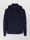 Herno Hooded Quilted Down Jacket In Blue