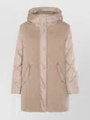Herno Hooded Quilted Down Jacket And Pockets In Neutral