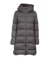 Herno Hooded Quilted Down Jacket In Gray
