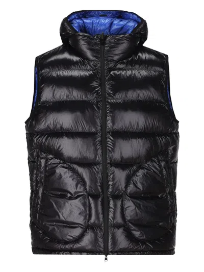 Herno Hooded Quilted Gilet In Black