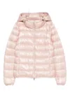 Herno Hooded Quilted Jacket In Pink