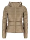 Herno Hooded Padded Quilted Down Jacket In Brown