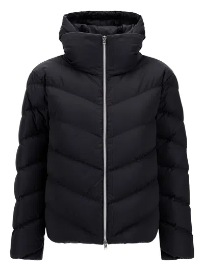 Herno Techno Satin Down Jacket In Black