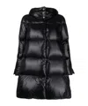 Herno Quilted Hooded Down Coat In Black
