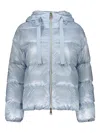 Herno Hooded Quilted Jacket In Blue