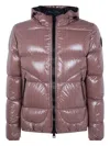 Herno Zip-up Hooded Down Jacket In Brown