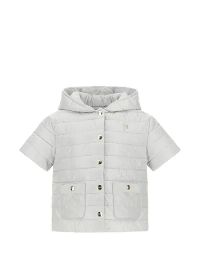 Herno Kids' Hooded Quilted Jacket In Grey