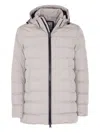 Herno Hooded Quilted Jacket In Neutral