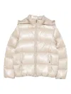 Herno Hooded Quilted Jacket In Neutral