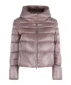 Herno Hooded Quilted Jacket In Pink
