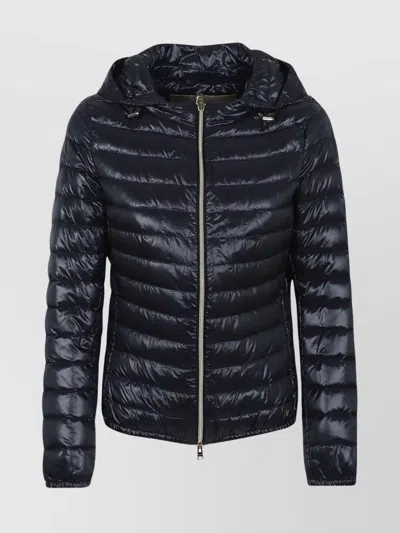 HERNO HOODED QUILTED JACKET SIDE POCKETS
