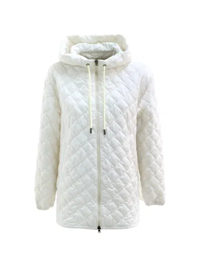 Herno Hooded Quilted Jacket In White