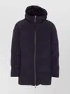 Herno New Impact Long Down Jacket With Hood In Blue