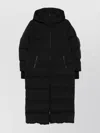 Herno Hooded Quilted Long Down Jacket With Pockets In Black