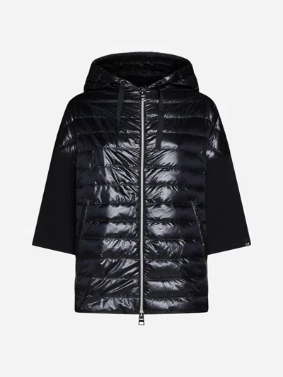 Herno Hooded Quilted Nylon Down Jacket In Metallic