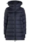 Herno Hooded Quilted Nylon Jacket In Blue