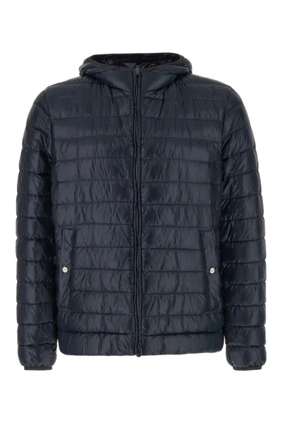 Herno Hooded Quilted Puffer Jacket In Blu