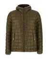 Herno Quilted Nylon Down Jacket Hood In Green