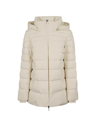 Herno Hooded Quilted Puffer Jacket In White