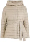 Herno Hooded Quilted Shell Jacket In Cream