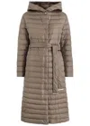 Herno Hooded Quilted Shell Jacket In Taupe