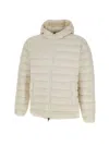 Herno Hooded Quilted Zip-up Down Jacket In White