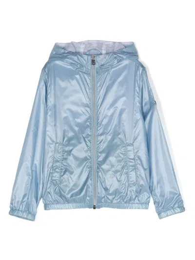 Herno Kids' Hooded Rain Jacket In Blue