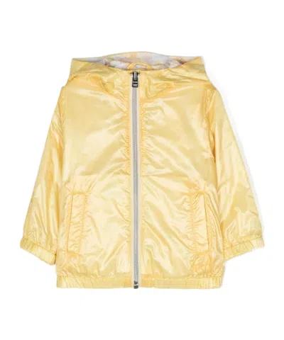 Herno Hooded Rain Jacket In Nude