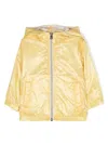 Herno Hooded Rain Jacket In Yellow
