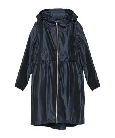 Herno Hooded Raincoat In Black