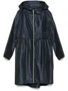Herno Hooded Raincoat In Blue