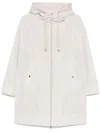 Herno Hooded Raincoat In Neutrals