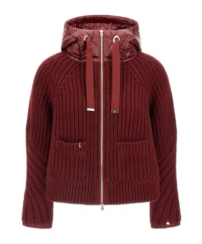 HERNO HERNO HOODED PANELLED CARDIGAN