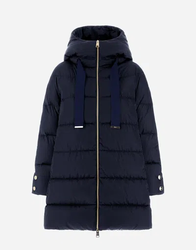 HERNO A-SHAPE JACKET IN SATIN