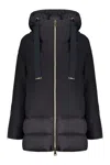 Shop Herno Hooded Short Down Jacket In Blue