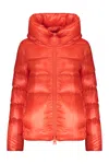 Herno Hooded Short Down Jacket In Coral