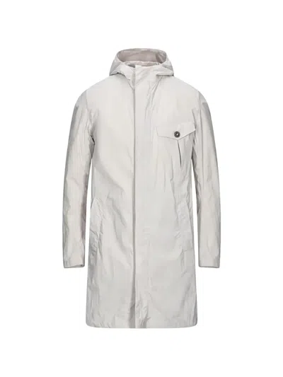 Herno Hooded Single-breasted Coat In Neutral