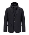 Herno Resort Blazer In Nylon Comfort Stretch In Black