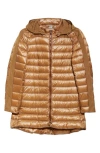 Herno Hooded Ultralight Nylon Down Jacket In Camel 2157