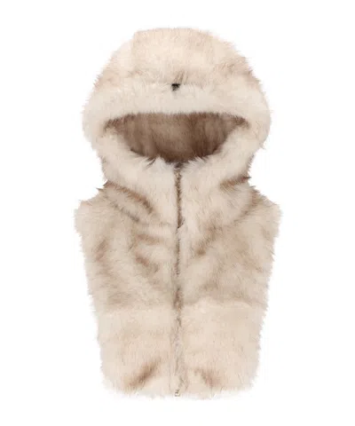 Herno Hooded Vest In Beige